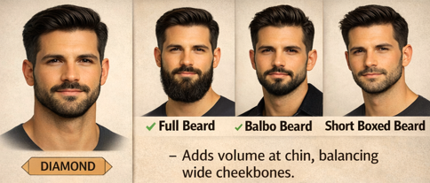Best Beard Styles for Diamond Face Shape