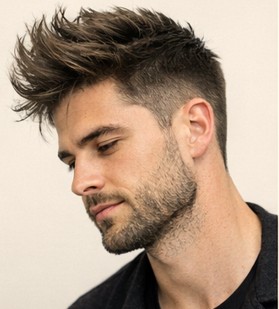Messy quiff hairstyle for men